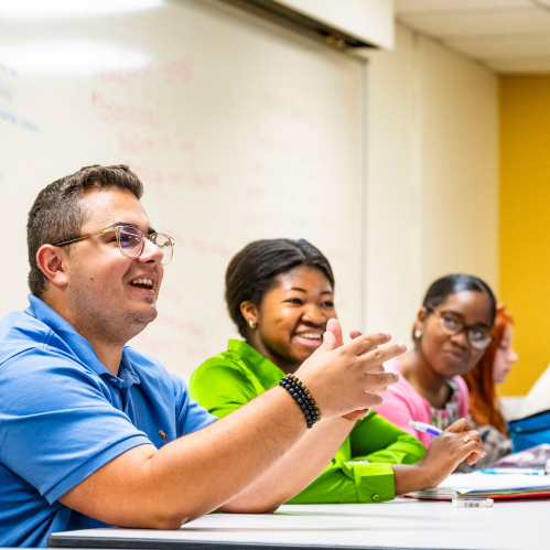 Rutgers graduate school of education classroom with students