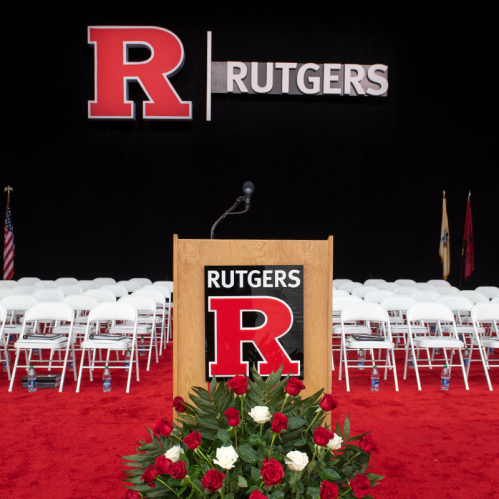 Rutgers Commencement stage