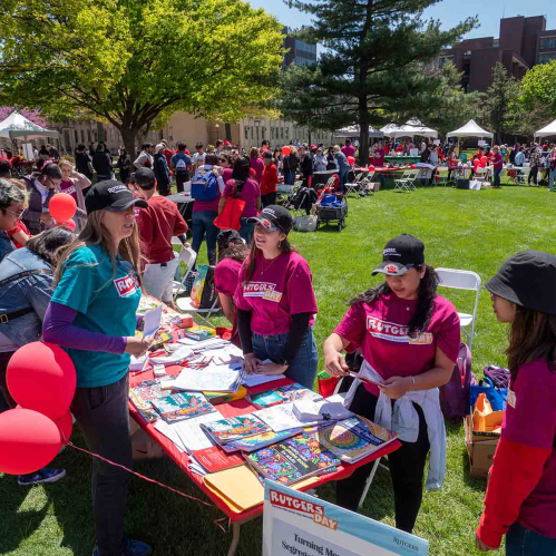 Busch campus is bustling on Rutgers Day.