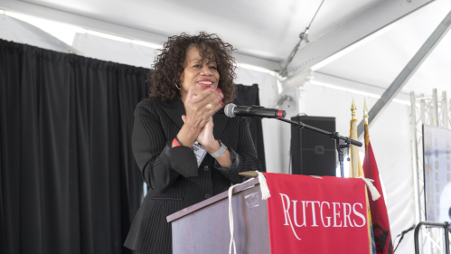 Clement A. Price Human Dignity Award recipient Lori Scott-Pickens during the Beloved Community Awards