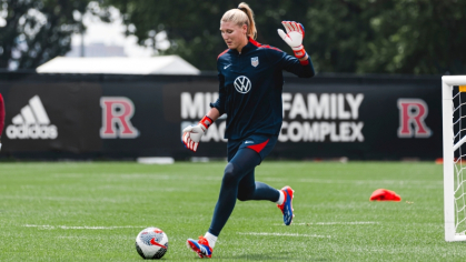 Casey Murphy practicing at Rutgers 
