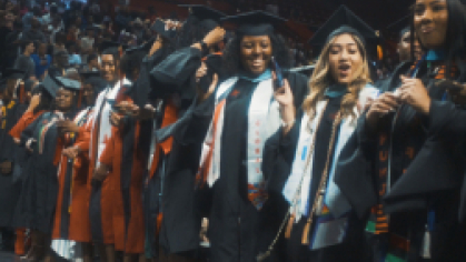 students in regalia