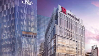 Helix building rendering in Downtown New Brunswick