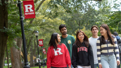 students on campus