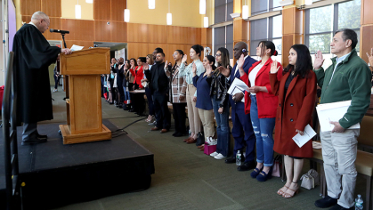 More Than Two Dozen New U.S. Citizens Took Oath at Rutgers Law