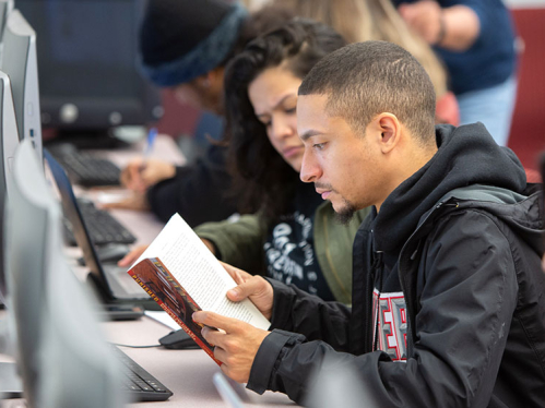 Students studying