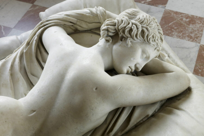 Sleeping Hermaphrodite is from Ancient Rome, now on display at The Louvre in Paris, France.