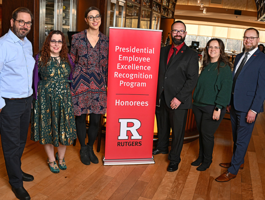 Recipients of the Rutgers University Spirit Award - Team, all from the Rutgers Center for Adult Autism Services